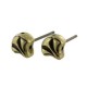 Cymbal ™ DQ metal Earpin Limani for Ginko beads - Antique bronze